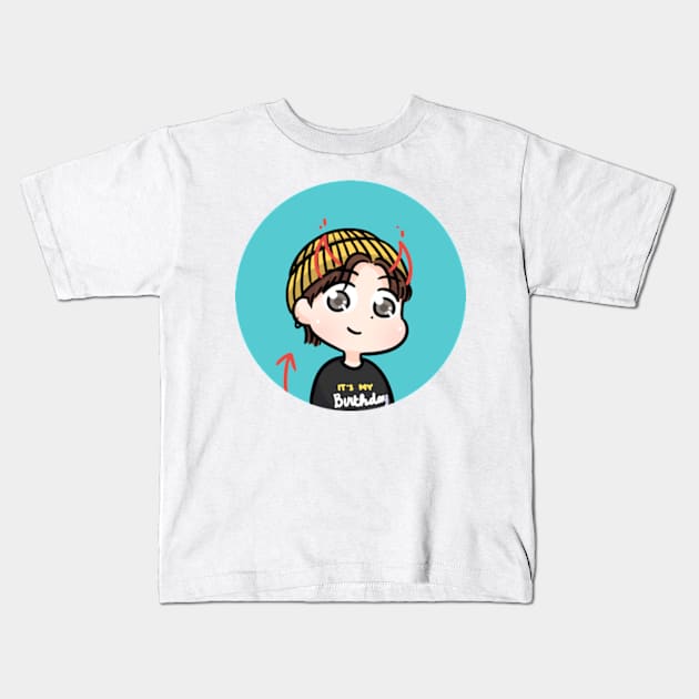 TXT Taehyun Angel or devil Kids T-Shirt by Oricca